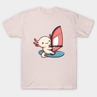 axolotl funny Windsurfing T-Shirt